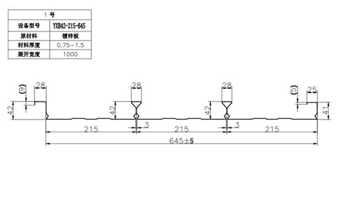 YXB42-215-645闭口楼承板