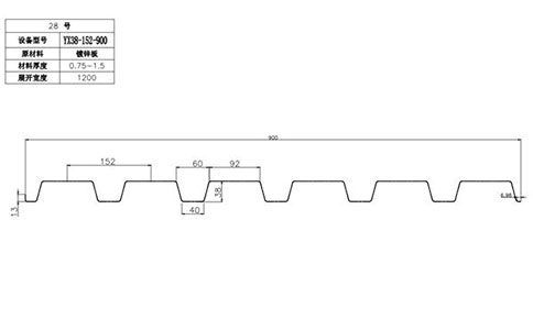 YX38-152-900开口楼承板